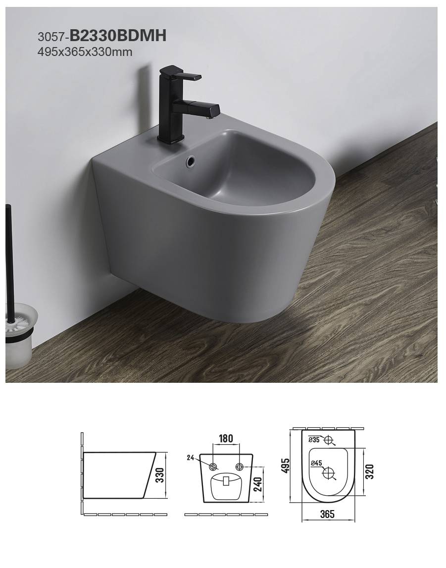 Hot sale customized logo bathroom sanitary equipment white ceramic single hole bidet,sanitary ware toilet, wall hung toilet, one piece toilet, bidet toilet, wall mounted toilet