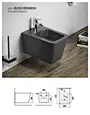 Modern high-quality wall hung toilet square wall hung ceramic bidet