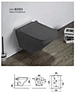 High quality hanging square bowl ceramic sanitary rimless wall mounted toilet for Global market