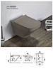 High quality hanging square bowl ceramic sanitary rimless wall mounted toilet for Global market