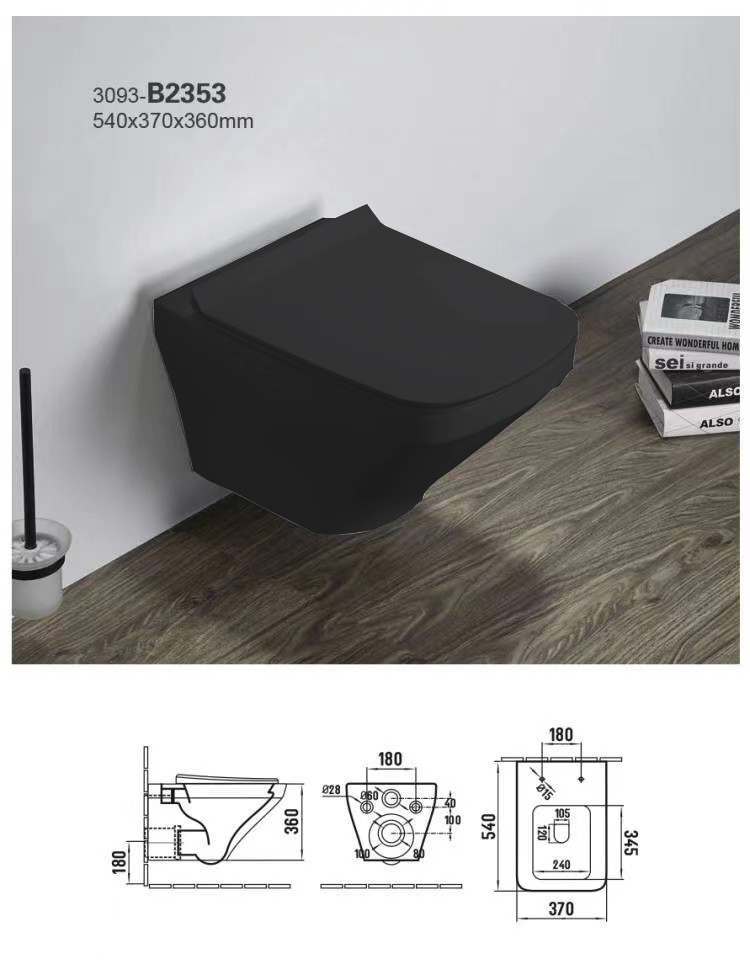 New bathroom wholesale ceramic washdown water saving back to wall toilet,sanitary ware, toilet, wall mounted toilet, wall mounted commode toilet, one piece toilet, best toilet brand
