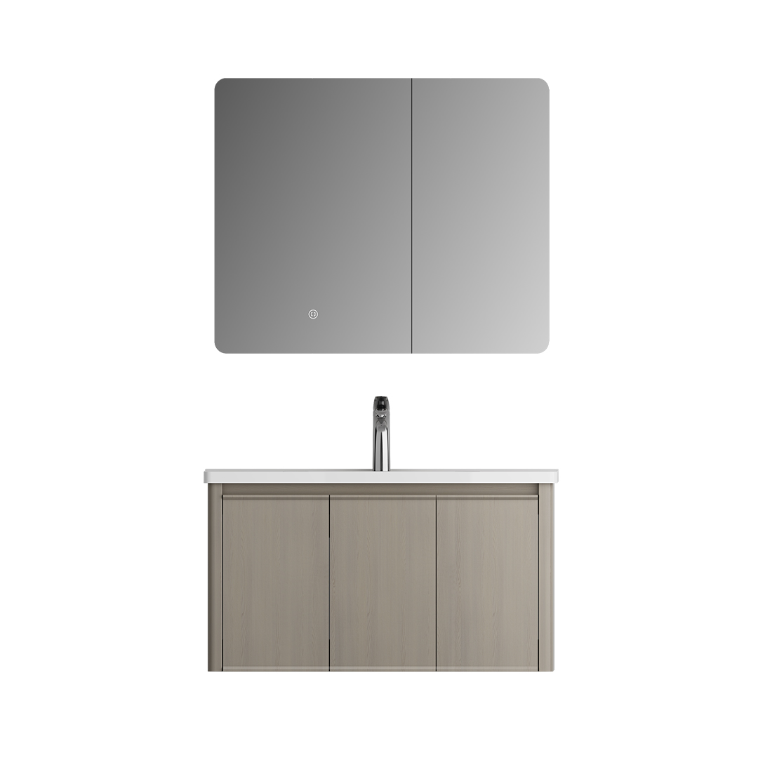 Enhance your bathroom with the Simple Wood Grain Wall Mounted Double Door Bathroom Cabinet, a perfect blend of style and functionality. These modern bathroom cabinets provides an elegant wood grain finish, offering a natural aesthetic that complements any décor.