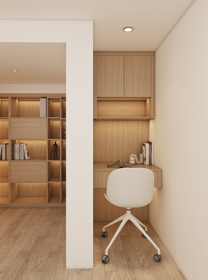 This versatile small bookshelf is not only a practical addition but also serves as a stylish focal point in the living space, showcasing how a well-crafted bookcase can elevate the overall aesthetic while meeting the client’s needs for a functional and organized environment.