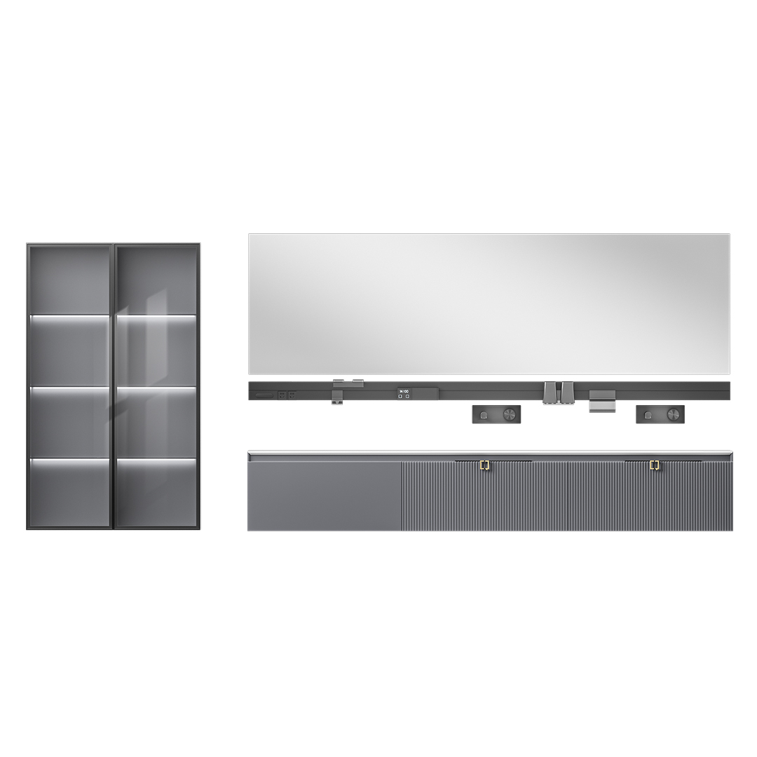 Crafted by trusted bathroom vanity manufacturers, this cabinet showcases a sleek design and ample storage space. It efficiently organizes your essential toiletries while adding a touch of glamour with its illuminated mirror, ensuring you look your best every day.