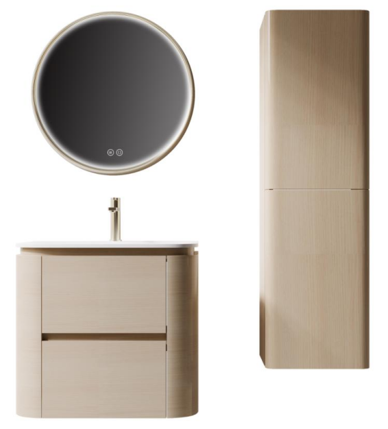 VENUS-WH floating wall mounted bathroom vanity in a modern bathroom