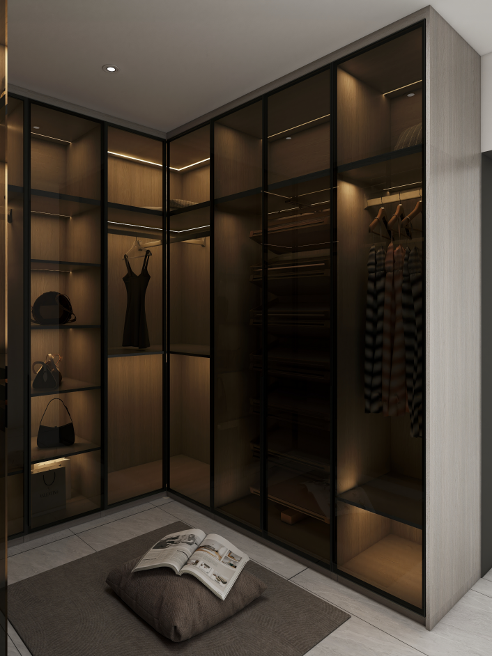 This design not only enhances the aesthetic appeal of the space but also offers a modern touch that fits perfectly within contemporary bedroom furniture trends.