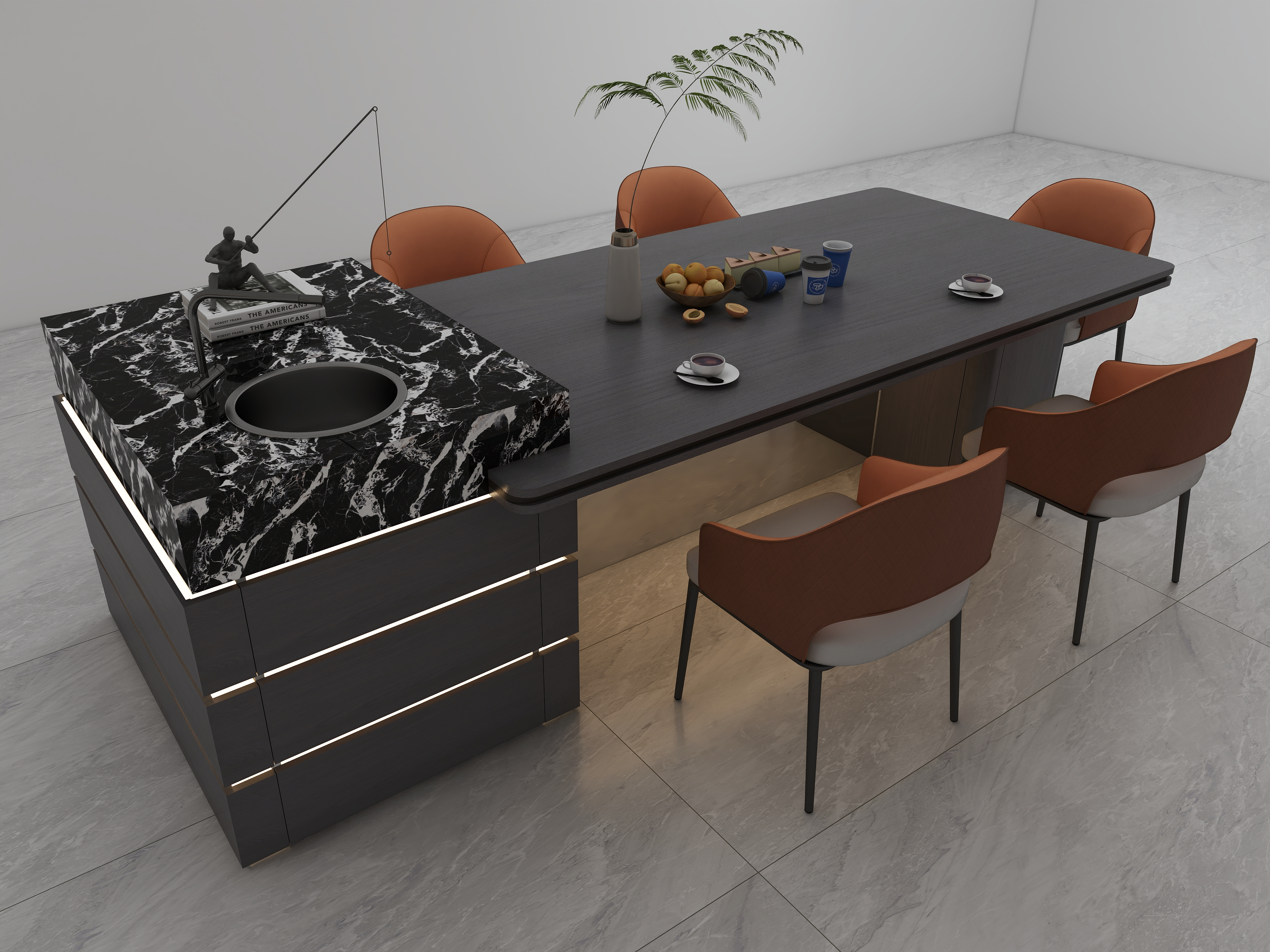 In modern home design, the kitchen island has transcended its traditional functions, evolving into a core element that merges practicality and aesthetics. Today, we’re excited to introduce a new-style kitchen island—a perfect blend of innovative technology and high-end materials, tailored for modern families chasing quality and trends. This piece is not just a furniture item but a statement that elevates your living space, ideal for those who seek uniqueness in home decor.