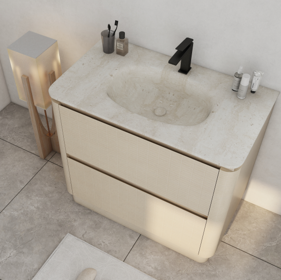 modern bathroom cabinets with wood finish and freestanding bathroom vanity design ideas