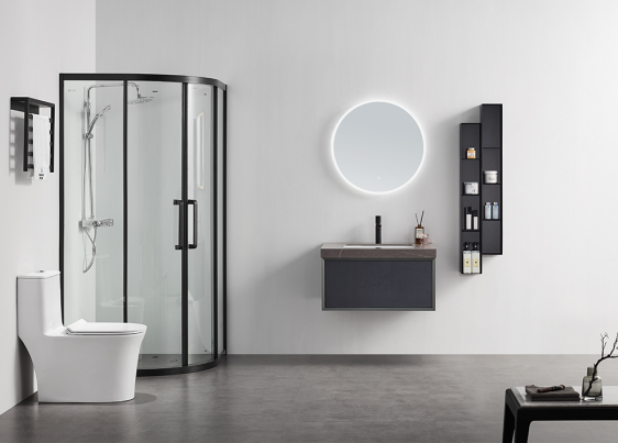 Featuring a spacious bathroom cabinet with sink, this piece is ideal for maximizing storage while maintaining an organized space. The elegant solid wood finish not only enhances the aesthetic appeal but also ensures durability.
