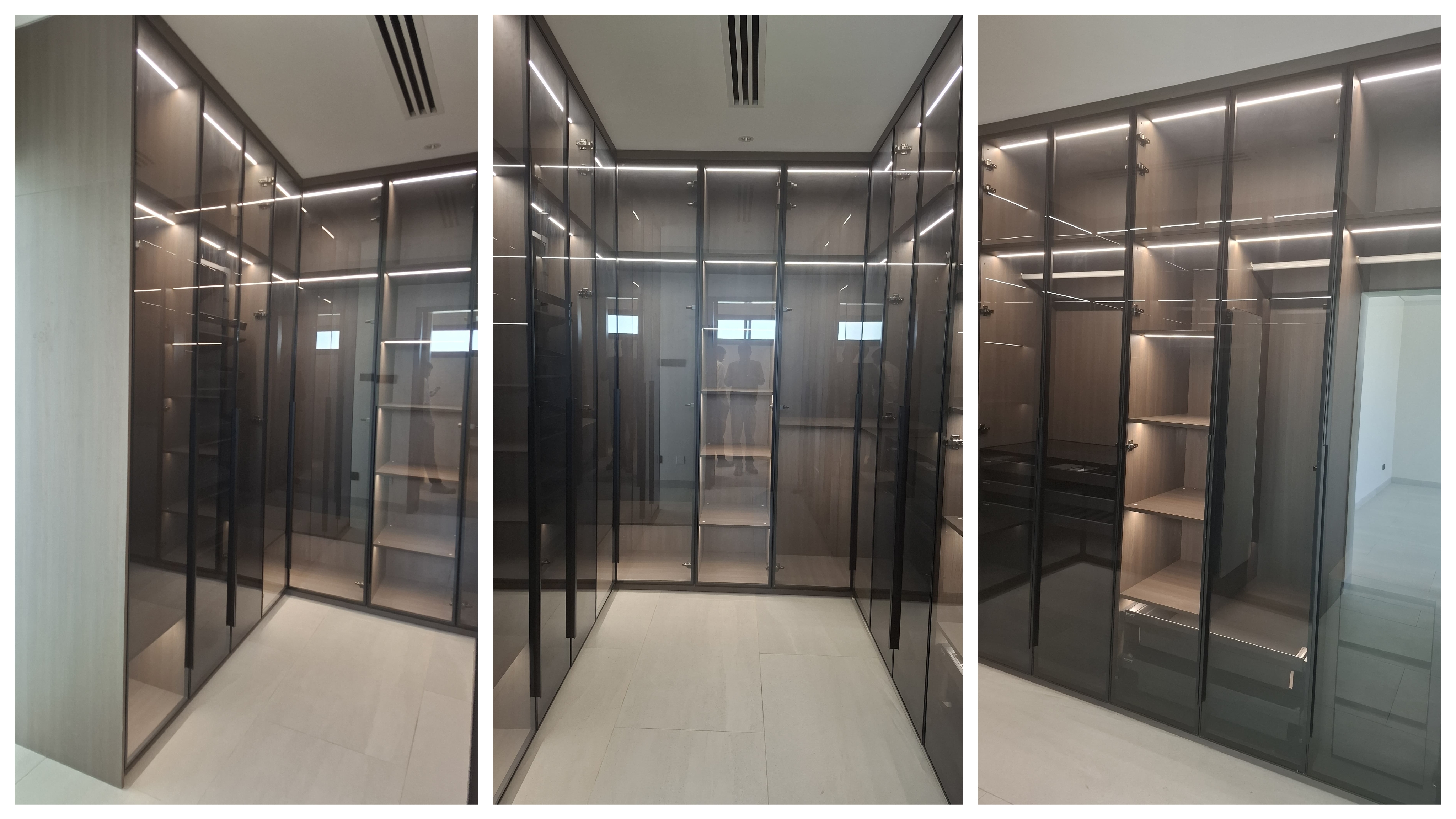 Overall, the U-shaped cabinets for bedroom showcases how a well-designed closet can elevate the entire bedroom experience while providing an organized and serene atmosphere.