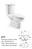 High quality ceramic human toilet western style flushing two pieces