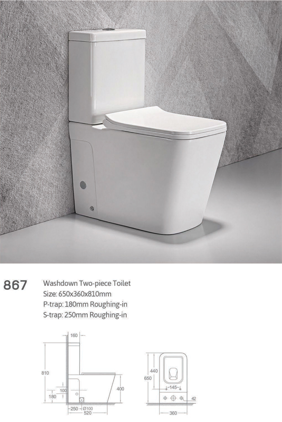 Hot selle ceramic washdown two piece toilet, sanitary ware, toilet, best toilet brand, white toilet, two piece toilet, toilet bidet