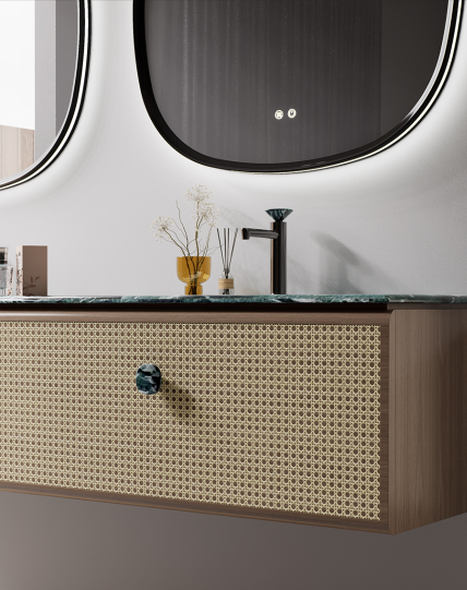 Continuing traditional weaving techniques, each strand of rattan is interwoven with a sense of timelessness, imbuing the space with an elegant and refined atmosphere