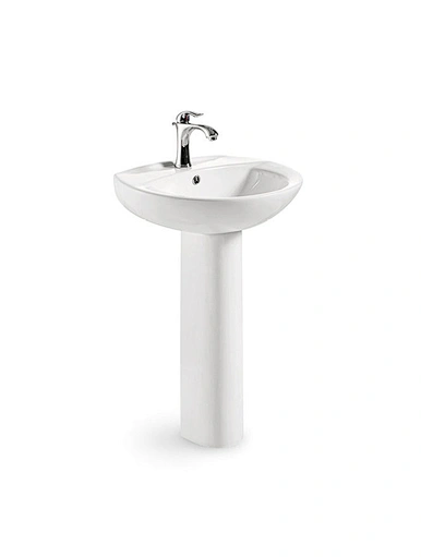 High grade new post ceramic toilet pedestal hand wash basin