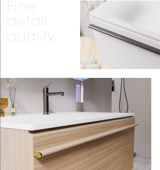 The wide handle with graceful curves runs through the drawer panel. The collision of exquisite metal and wood materials reshapes everything with just the right elegance, restraint and delicacy, softness and practicality with craftsmanship.