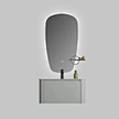 wall mounted bathroom vanities with LED mirror