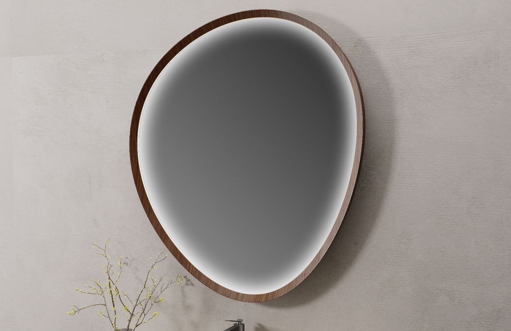 An irregular curved LED mirror is available to complete the Ultra Neo-WH configuration.