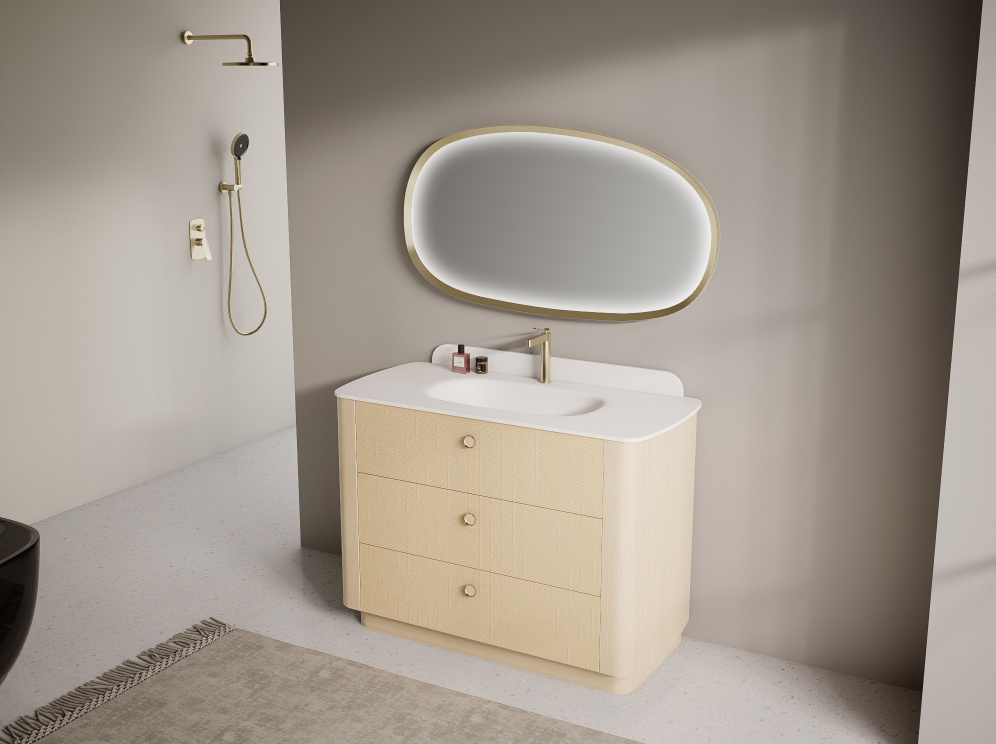 A freestanding bathroom cabinet can work particularly well in: Family bathrooms