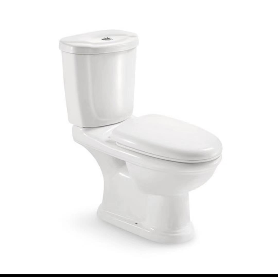 Wash Down Two Piece Toilet P-trap S-trap Dual Flushing Rimless Toilet