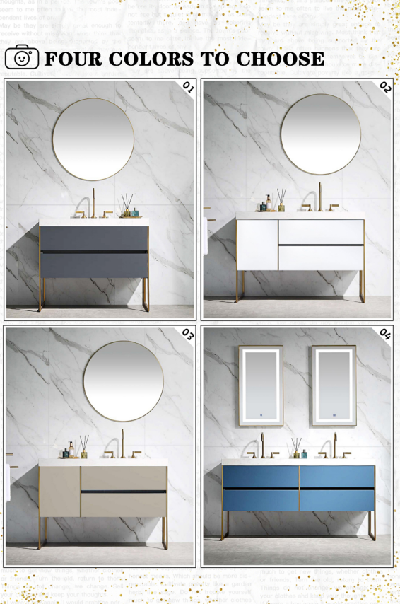 Our bathroom cabinets free standing design offers versatility for any layout, making it a perfect addition for those seeking a contemporary touch. The rich Prussian blue finish exudes elegance, while the spacious bathroom cabinet storage provides ample room for all your essentials.