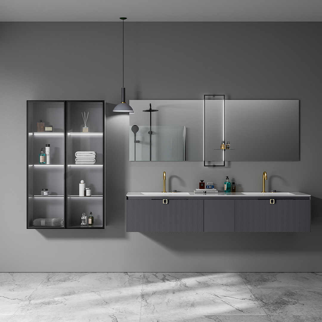 Transform your bathroom space with our stylish Bathroom Wall Cabinet featuring an integrated Vanity Mirror with Lights. The modern bathroom vanities combine functionality and elegance, making it the perfect addition to any contemporary home.
