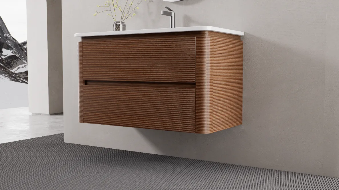 By lifting the cabinet from the floor, Ultra Neo-WH creates a cleaner visual line and leaves more visible floor space beneath the vanity.