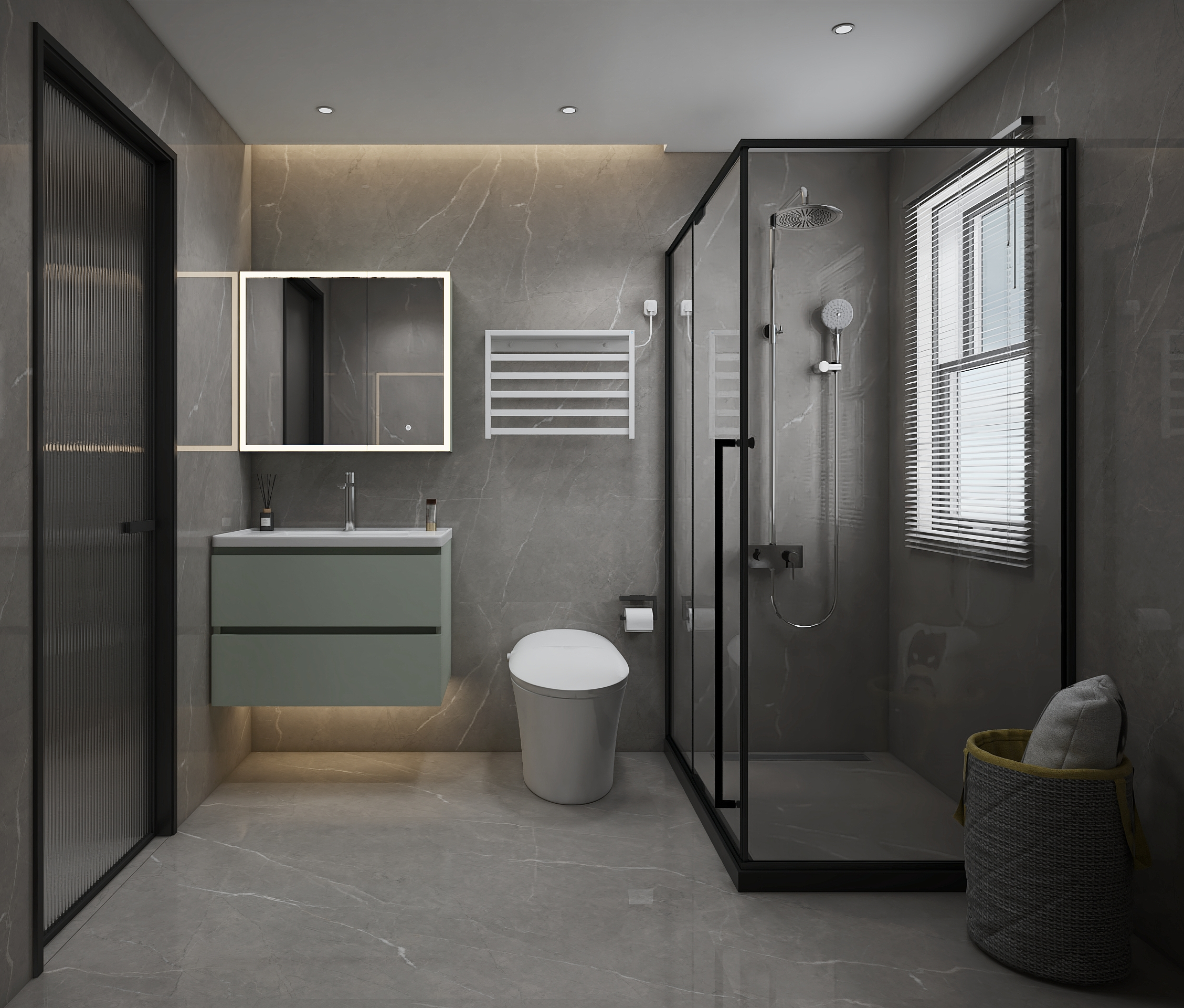 In a stunning modern bathroom design, we present a remarkable case study featuring a wall mounted bathroom vanity that epitomizes contemporary Scandinavian style. Measuring 800mm, this bathroom cabinet boasts a beautiful cameo green PET finish, perfectly complementing the modern aesthetic. With its dual drawers, this piece offers generous storage capacity, ensuring that all bathroom essentials are easily accessible yet neatly tucked away.