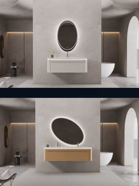 The Brio Leglo series offers Italian oiled oak and magnolia phantom two-color customization. The breath of the forest is hidden in the tangible concave and convex texture. The latter captures the dawn with a gradient paint process. The hazy poetry of magnolia flowers. In the collision of matte and pearlescent particles, the oriental ink painting conception is reconstructed. Nature is never restricted to a single form. The bathroom should also become a private aesthetic museum.