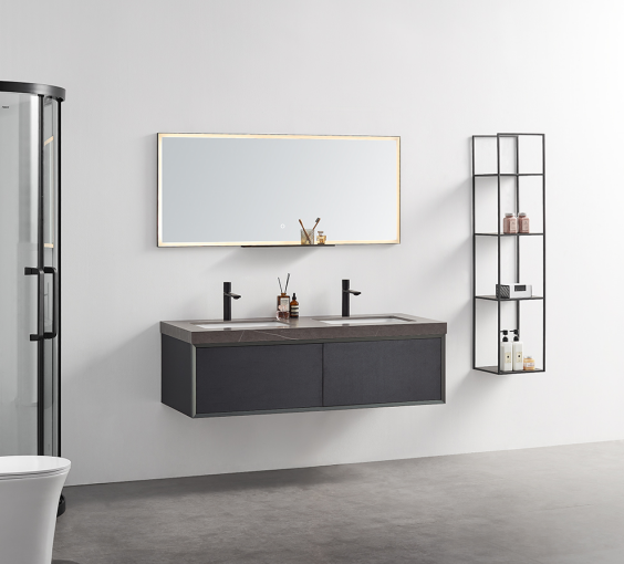 Featuring a spacious bathroom cabinet with sink, this piece is ideal for maximizing storage while maintaining an organized space. The elegant solid wood finish not only enhances the aesthetic appeal but also ensures durability.