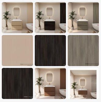 modern bathroom cabinets manufactured with moisture-resistant plywood for bathroom solutions