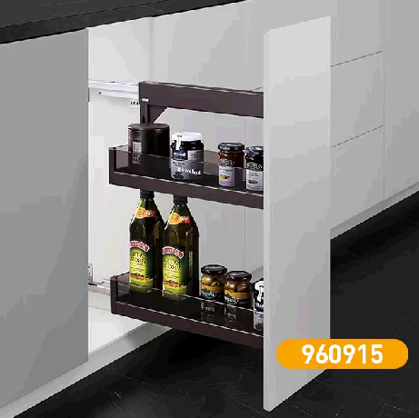 We also introduced glass door panels that complement Log walnut cabinetry, adding a touch of sophistication and allowing for the display of decorative items. The countertops are made from high-quality rock panel material in solid black, ensuring durability and style. With dimensions of (3065+2400)mm in width, 2550mm in height, and 600mm in depth, this kitchen offers ample space for various activities. 