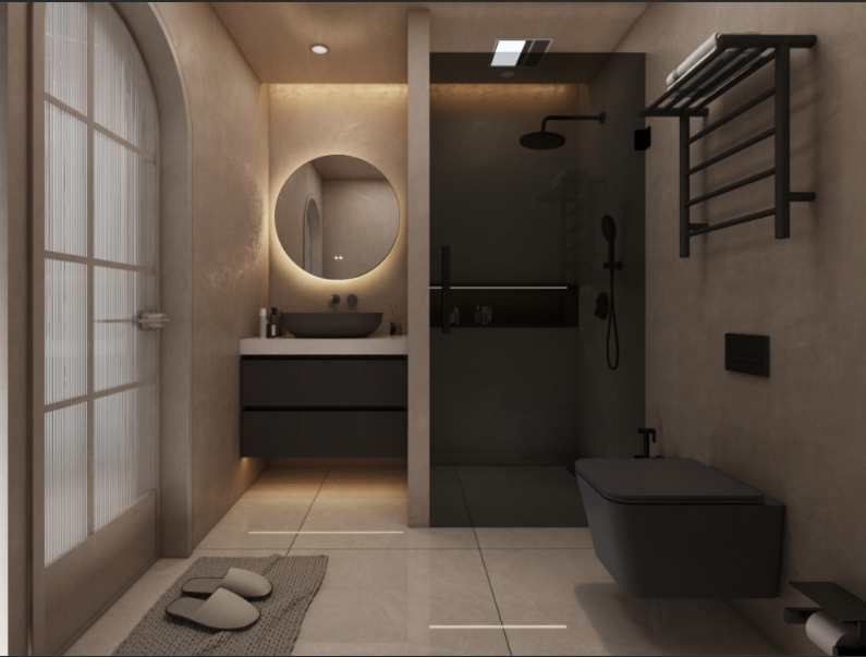 The Door Swing and Spray Effect: Always map your shower door’s swing arc to avoid collision with the toilet.