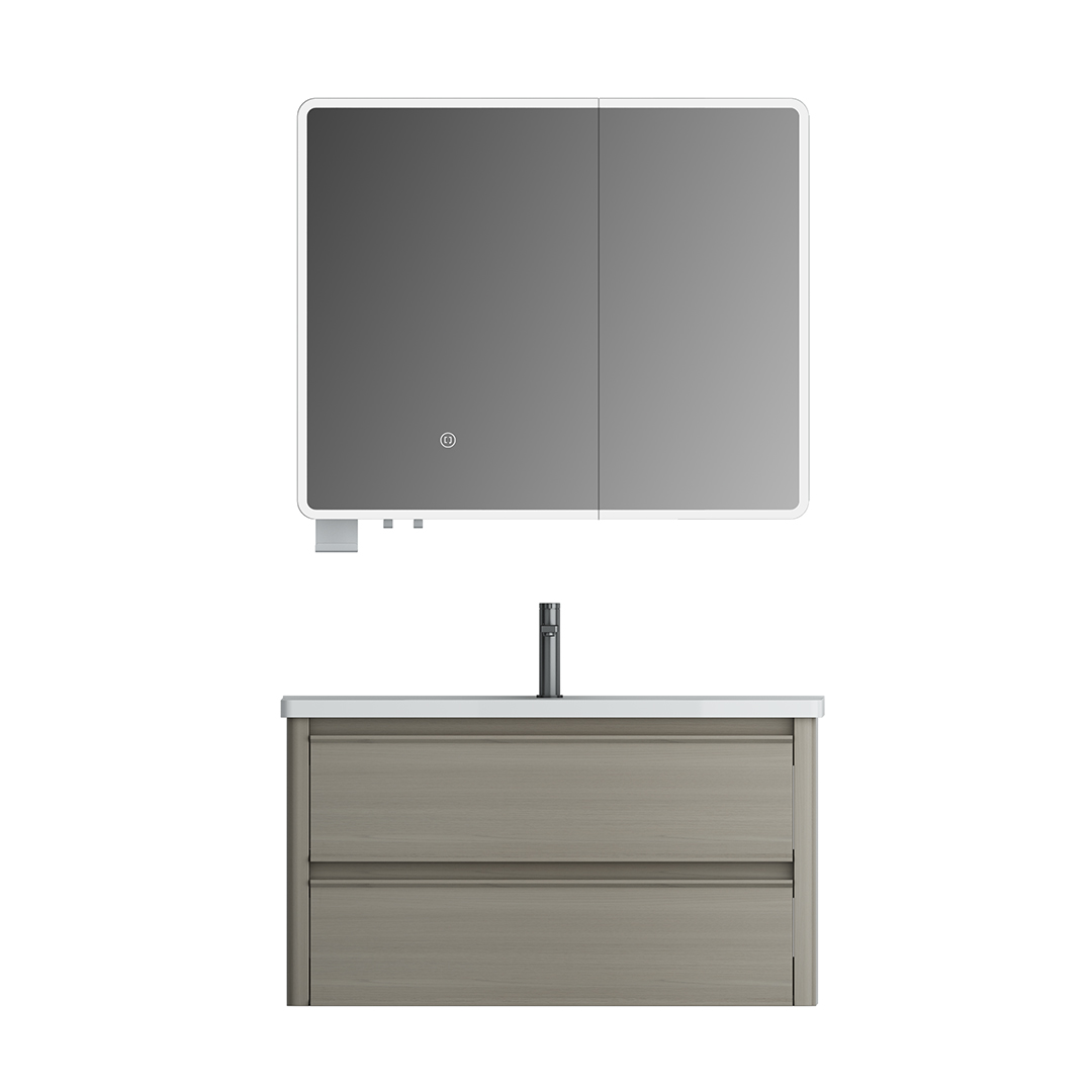 Transform your bathroom with the Simple Wood Grain Wall Mounted Double Drawer Bathroom Cabinet. This stylish cabinet is designed to elevate your space while offering maximum storage efficiency. Its modern wood grain finish brings a touch of warmth, perfectly blending with contemporary decor.