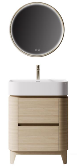 It also creates a subtle sense of softness that works particularly well in natural, minimalist and contemporary bathroom interiors.