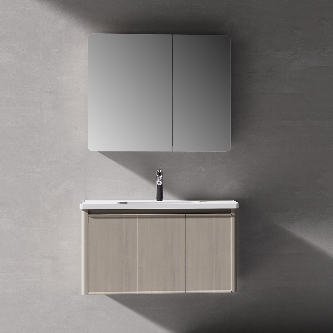 Enhance your bathroom with the Simple Wood Grain Wall Mounted Double Door Bathroom Cabinet, a perfect blend of style and functionality. These modern bathroom cabinets provides an elegant wood grain finish, offering a natural aesthetic that complements any décor.