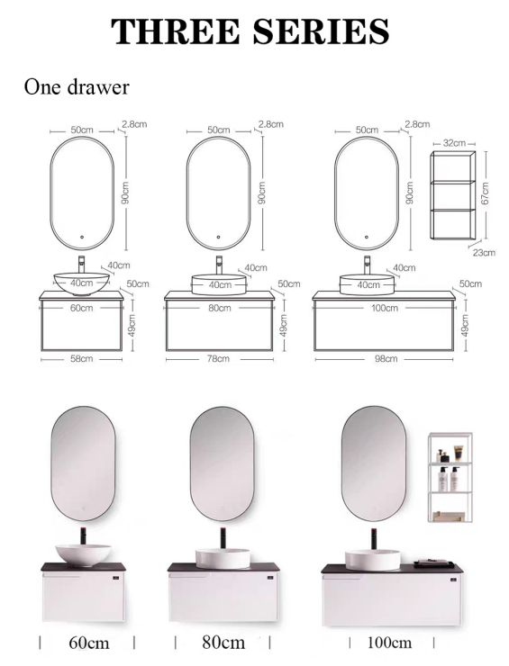 As leading bathroom vanity manufacturers, we understand the importance of quality and practicality. Our cabinet also offers storage solutions without compromising on style, making it a versatile choice among modern bathroom vanities.