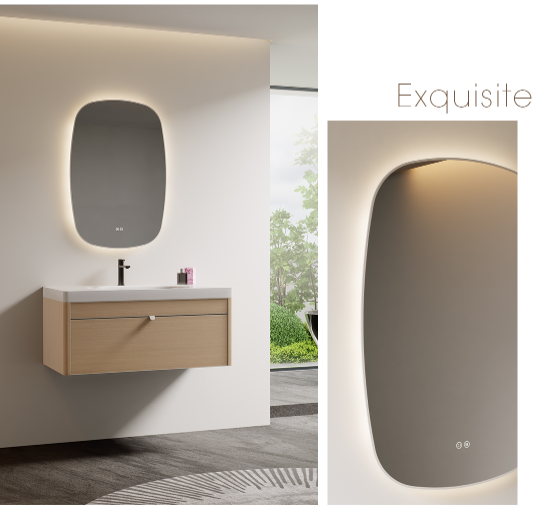 The Artigiano series uses ultra-thin and narrow-edged LED mirrors to break the bulkiness of traditional mirrors, just like embedding a piece of solidified moonlight into the wall, allowing the light to refract on the sharp cut surface to create a luster like galactic fragments. When the mirror lights up, the game of light and shadow creates the first sense of ritual in the bathroom - refinement, starting with the rejection of redundancy.