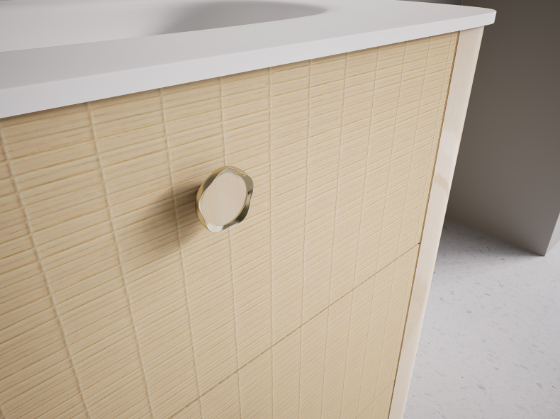 Willow brings a softer touch to bathroom furniture through its rounded cabinet profile and carefully shaped handle.