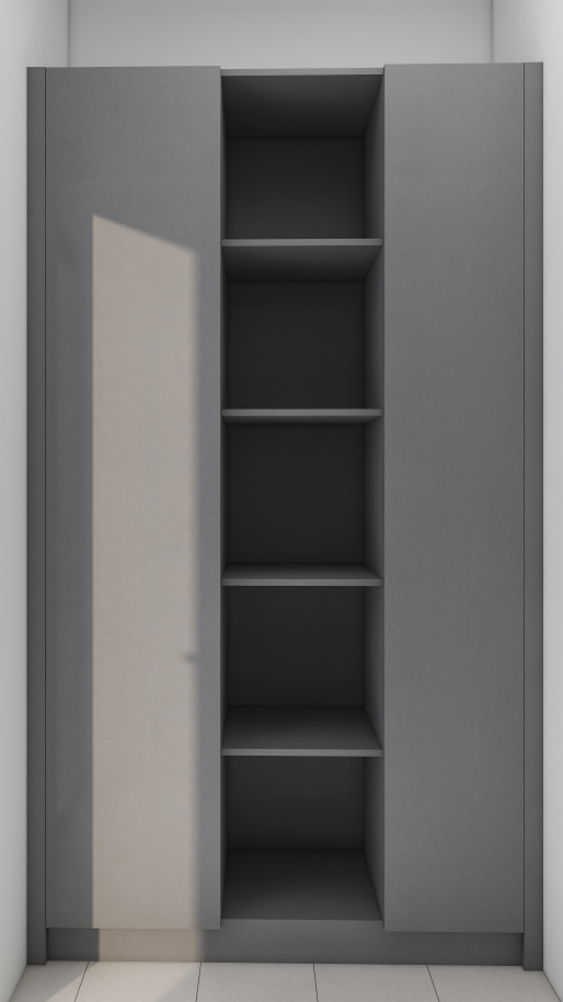 The cabinet bodies and doors are finished in a sophisticated Borro Grey, which adds a modern touch to the laundry room, while the striking Armani Grey countertop provides a beautiful and durable surface ideal for laundry tasks. This design not only enhances functionality but also elevates the overall aesthetic of the space.                         With thoughtful laundry room cabinet ideas​ incorporated into the layout, including provisions for a laundry sink and cabinet configuration, this project exemplifies how stylish and practical cabinets for laundry room can transform a utilitarian space into an organized and enjoyable environment.
