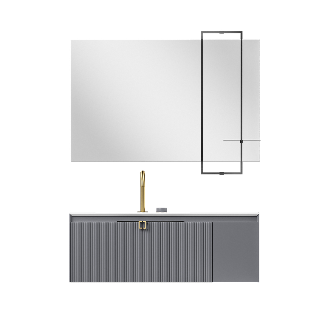 The built-in lights offer adjustable brightness, allowing you to customize the ambiance to suit your needs, whether you’re prepping for a big night out or enjoying a relaxing morning routine. The beautiful finish and chic lines make this bathroom cabinet with sink a focal point in your space.