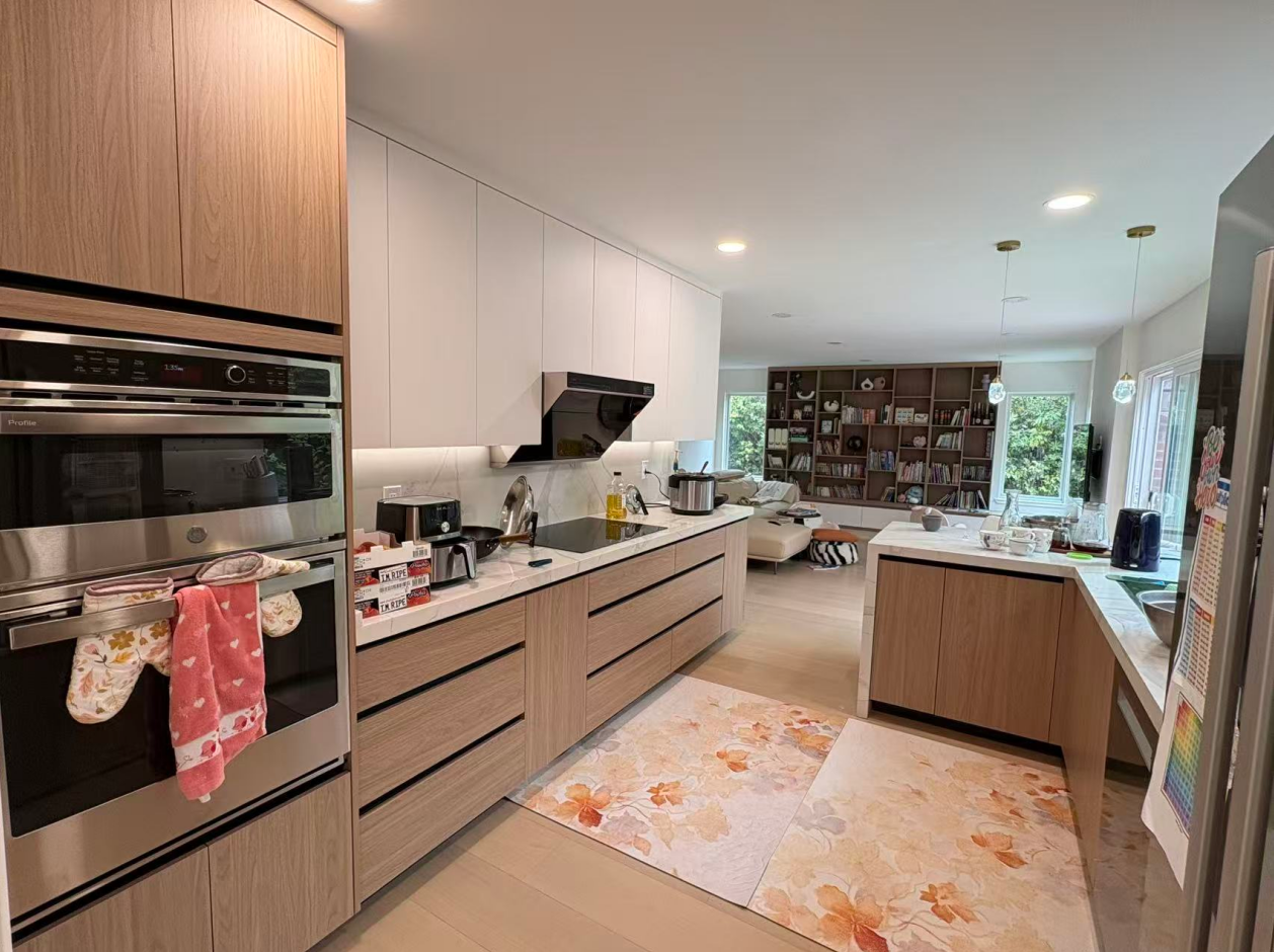 The modular kitchen cabinets design not only maximized storage space but also transformed the kitchen into a stylish and functional area