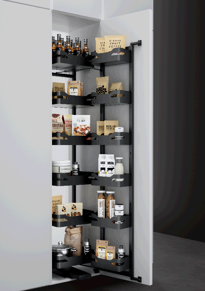 Overall, this project showcases how well-designed kitchen storage solutions can transform any culinary space into a dream kitchen, reflecting both practicality and elegance for its users.