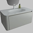 wall mounted bathroom vanities with LED mirror