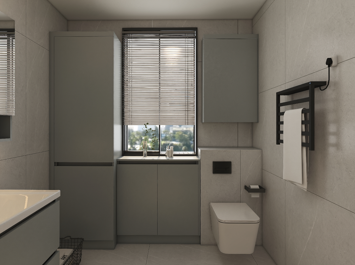 With an abundance of cabinets to store bathroom essentials, this transformative space exemplifies how thoughtful design can elevate both functionality and style. Whether looking for bathroom cabinets free standing or a complete bathroom vanity solution, this project highlights the perfect blend of practicality and elegance, making it an excellent choice for anyone in search of modern bathroom vanity manufacturers.