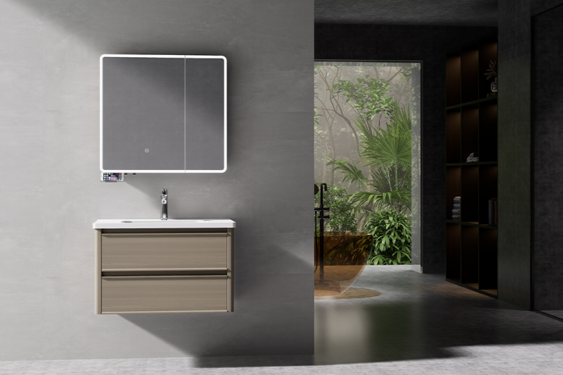 As a wall mounted bathroom vanity, it showcases a sleek design that saves floor space and creates an airy feel. The double drawers provide ample storage for all your bathroom essentials, ensuring everything is neatly organized and easily accessible.