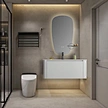 wall mounted bathroom vanities with LED mirror
