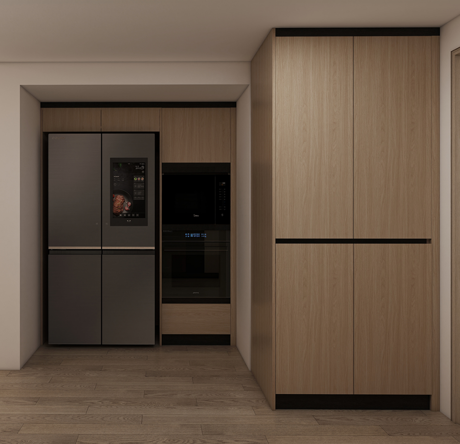18mm plywood kitchen cabinet including floor cabinet, wall-hung cabinet, storage drawer, and quartz countertop, island, sink and faucet