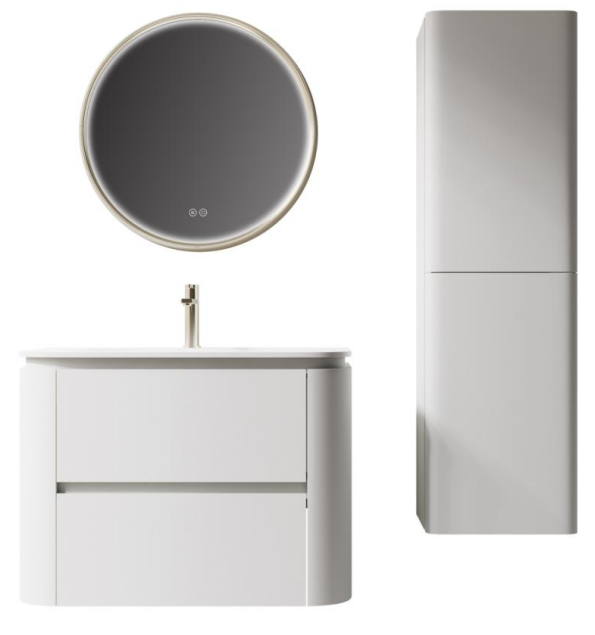 VENUS-WH modern bathroom vanity with single and double drawer options