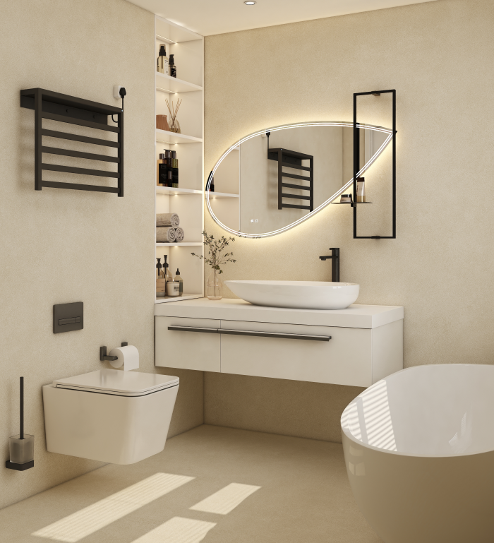 wall mounted bathroom accessories for organized bathroom storage