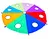 Whack A Mole Game Rainbow Umbrella Parachute Mole Game Parachute Game with Four Inflatable Sticks
